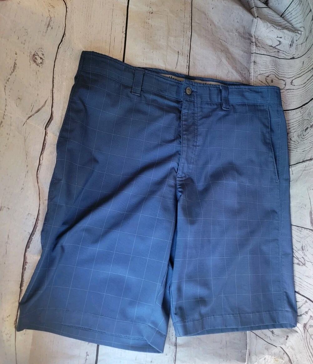 Callaway Golf Shorts Mens 36 Blue Plaid Golfer Performance Stretch Read